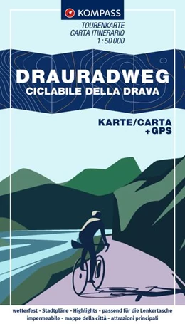 Abbildung von KOMPASS Fahrrad-Tourenkarte Drauradweg - Ciclabile della Drava 1:50.000 | 3. Auflage | 2024 | beck-shop.de
