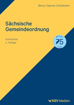 Abbildung von Binus / Sponer | Sächsische Gemeindeordnung | 4. Auflage | 2024 | beck-shop.de