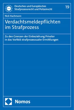 Abbildung von Hachmann | Verdachtsmeldepflichten im Strafprozess | 1. Auflage | 2024 | beck-shop.de