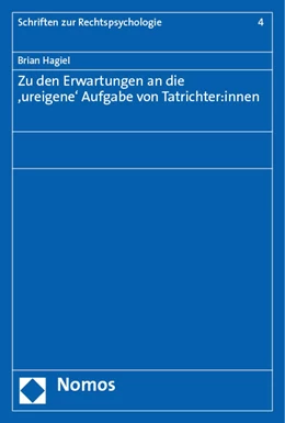 Abbildung von Hagiel | Zu den Erwartungen an die ,ureigene' Aufgabe von Tatrichter:innen | 1. Auflage | 2024 | beck-shop.de