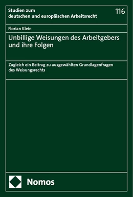 Abbildung von Klein | Unbillige Weisungen des Arbeitgebers und ihre Folgen | 1. Auflage | 2024 | beck-shop.de