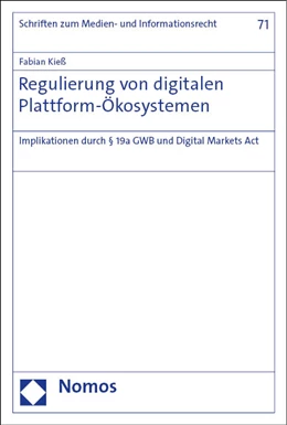 Abbildung von Kieß | Regulierung von digitalen Plattform-Ökosystemen | 1. Auflage | 2023 | beck-shop.de