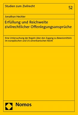 Abbildung von Hechler | Erfüllung und Reichweite zivilrechtlicher Offenlegungsansprüche | 1. Auflage | 2023 | beck-shop.de
