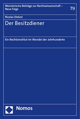 Abbildung von Dietzel | Der Besitzdiener | 1. Auflage | 2023 | beck-shop.de
