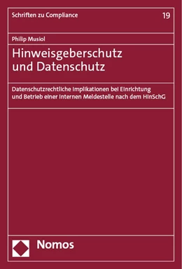 Abbildung von Musiol | Hinweisgeberschutz und Datenschutz | 1. Auflage | 2023 | beck-shop.de