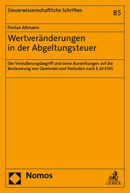 Abbildung von Altmann | Wertveränderungen in der Abgeltungsteuer | 1. Auflage | 2023 | beck-shop.de
