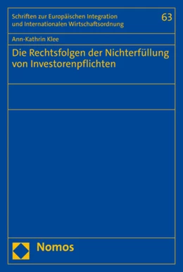Abbildung von Klee | Die Rechtsfolgen der Nichterfüllung von Investorenpflichten | 1. Auflage | 2023 | beck-shop.de