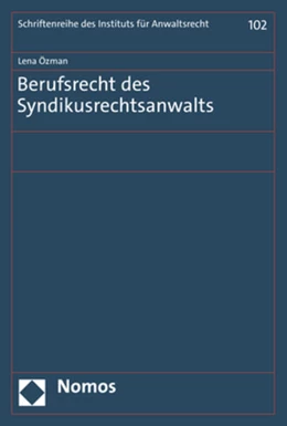 Abbildung von Özman | Berufsrecht des Syndikusrechtsanwalts | 1. Auflage | 2023 | beck-shop.de