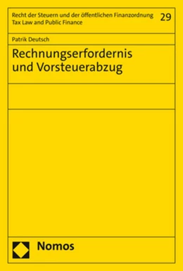 Abbildung von Deutsch | Rechnungserfordernis und Vorsteuerabzug | 1. Auflage | 2023 | beck-shop.de