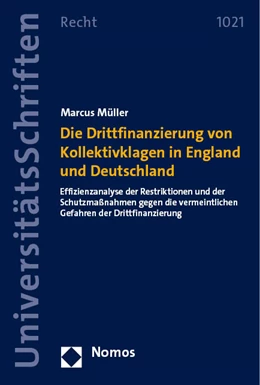Abbildung von Müller | Die Drittfinanzierung von Kollektivklagen in England und Deutschland | 1. Auflage | 2023 | beck-shop.de