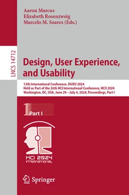 Abbildung von Marcus / Rosenzweig | Design, User Experience, and Usability | 1. Auflage | 2024 | 14712 | beck-shop.de