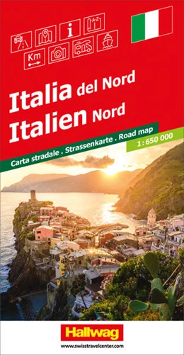 Abbildung von Hallwag Kümmerly+Frey AG | Hallwag Strassenkarte Italien Nord 1:650.000 | 3. Auflage | 2024 | beck-shop.de