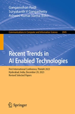 Abbildung von Paidi / Gangashetty | Recent Trends in AI Enabled Technologies | 1. Auflage | 2024 | beck-shop.de