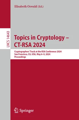 Abbildung von Oswald | Topics in Cryptology - CT-RSA 2024 | 1. Auflage | 2024 | beck-shop.de