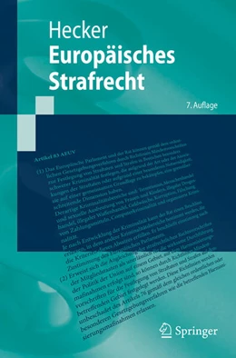 Abbildung von Hecker | Europäisches Strafrecht | 7. Auflage | 2024 | beck-shop.de