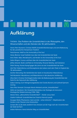 Abbildung von Mulsow / Stiening | Aufklärung, Band 29: Das Problem der Unsterblichkeit in der Philosophie, den Wissenschaften und den Künsten des 18. Jahrhunderts | 1. Auflage | 2018 | beck-shop.de