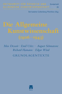 Abbildung von Collenberg-Plotnikov | Die Allgemeine Kunstwissenschaft (1906-1943). Band 2 | 1. Auflage | 2021 | beck-shop.de