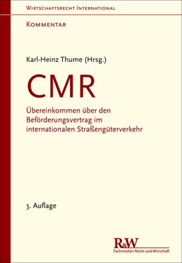 Abbildung von Thume | CMR - Kommentar | 3. Auflage | 2016 | beck-shop.de