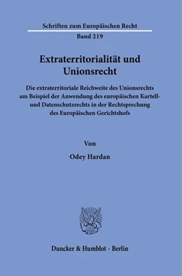 Abbildung von Hardan | Extraterritorialität und Unionsrecht | 1. Auflage | 2024 | 219 | beck-shop.de