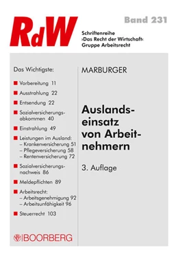 Abbildung von Marburger | Auslandseinsatz von Arbeitnehmern | 3. Auflage | 2017 | beck-shop.de