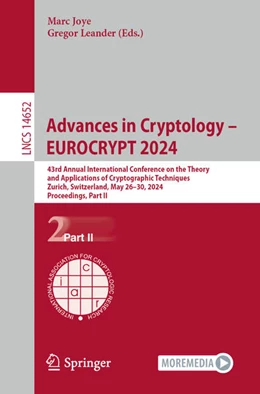 Abbildung von Joye / Leander | Advances in Cryptology - EUROCRYPT 2024 | 1. Auflage | 2024 | beck-shop.de