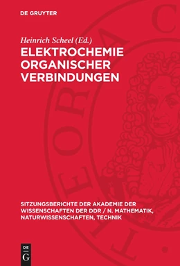 Abbildung von Scheel | Elektrochemie organischer Verbindungen | 1. Auflage | 1982 | beck-shop.de