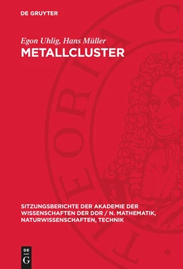 Abbildung von Müller / Uhlig | Metallcluster | 1. Auflage | 1982 | beck-shop.de