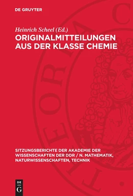 Abbildung von Scheel | Originalmitteilungen aus der Klasse Chemie | 1. Auflage | 1982 | beck-shop.de