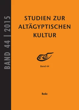Abbildung von Kahl / Kloth | Studien zur Altägyptischen Kultur Bd. 44 (2015) | 1. Auflage | 2015 | beck-shop.de