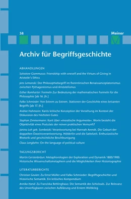 Abbildung von Bermes / Dierse | Archiv für Begriffsgeschichte. Band 58 | 1. Auflage | 2017 | beck-shop.de