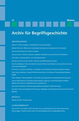 Abbildung von Dierse / Bermes | Archiv für Begriffsgeschichte. Band 55 | 1. Auflage | 2019 | beck-shop.de