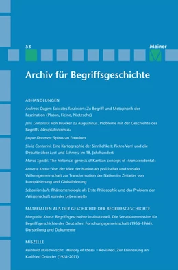 Abbildung von Bermes / Dierse | Archiv für Begriffsgeschichte. Band 53 | 1. Auflage | 2019 | beck-shop.de