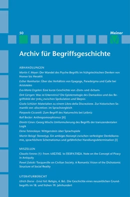 Abbildung von Bermes / Dierse | Archiv für Begriffsgeschichte. Band 50 | 1. Auflage | 2019 | beck-shop.de