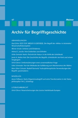 Abbildung von Bermes / Dierse | Archiv für Begriffsgeschichte. Band 47 | 1. Auflage | 2019 | beck-shop.de