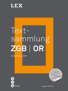 Abbildung von Textsammlung ZGB OR (Print inkl. eLehrmittel). Mit SchKG und BV | 1. Auflage | 2019 | beck-shop.de
