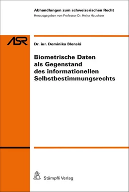 Abbildung von Blonski | Biometrische Daten als Gegenstand des informationellen Selbstbestimmungsrechts | 1. Auflage | 2015 | beck-shop.de