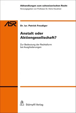 Abbildung von Patrick | Anstalt oder Aktiengesellschaft? | 1. Auflage | 2016 | beck-shop.de