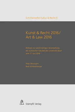 Abbildung von Mosimann / Schönenberger | Kunst & Recht 2016 / Art & Law 2016 | 1. Auflage | 2016 | beck-shop.de