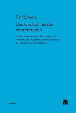 Abbildung von Simon | Das Gedächtnis der Interpretation | 1. Auflage | 2018 | beck-shop.de