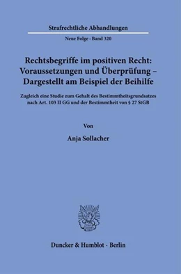 Abbildung von Sollacher | Rechtsbegriffe im positiven Recht: Voraussetzungen und Überprüfung – Dargestellt am Beispiel der Beihilfe | 1. Auflage | 2024 | 320 | beck-shop.de