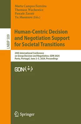 Abbildung von Campos Ferreira / Wachowicz | Human-Centric Decision and Negotiation Support for Societal Transitions | 1. Auflage | 2024 | beck-shop.de