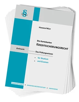 Abbildung von Hemmer / Wüst | Karteikarten Kreditsicherungsrecht | 5. Auflage | 2024 | beck-shop.de