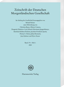 Abbildung von Zeitschrift der Deutschen Morgenländischen Gesellschaft 174 (2024) 1 | 1. Auflage | 2024 | 174,1 | beck-shop.de