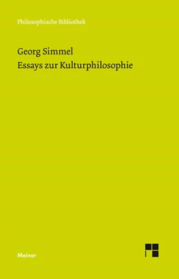 Abbildung von Simmel / Hartung | Essays zur Kulturphilosophie | 1. Auflage | 2020 | beck-shop.de