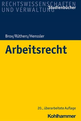 Abbildung von Brox / Rüthers | Arbeitsrecht | 20. Auflage | 2020 | beck-shop.de