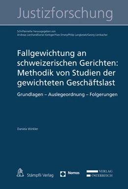 Abbildung von Winkler | Fallgewichtung an schweizerischen Gerichten: Methodik von Studien der gewichteten Geschäftslast | 1. Auflage | 2020 | beck-shop.de