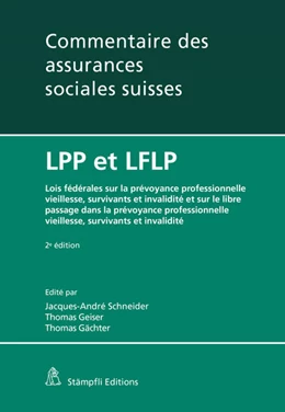 Abbildung von Schneider / Geiser | LPP et LFLP | 2. Auflage | 2020 | beck-shop.de