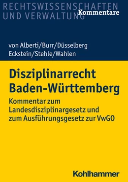 Abbildung von Alberti / Burr | Disziplinarrecht Baden-Württemberg | 1. Auflage | 2020 | beck-shop.de