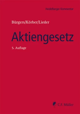 Abbildung von Bürgers / Körber | Aktiengesetz | 5. Auflage | 2021 | beck-shop.de