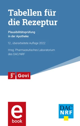 Abbildung von Tabellen für die Rezeptur | 12. Auflage | 2021 | beck-shop.de
